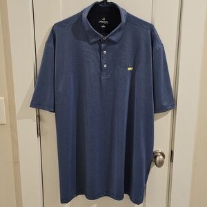 Masters Tech Augusta National Masters Golf Polo Shirt - Blue Diamond Print - XL